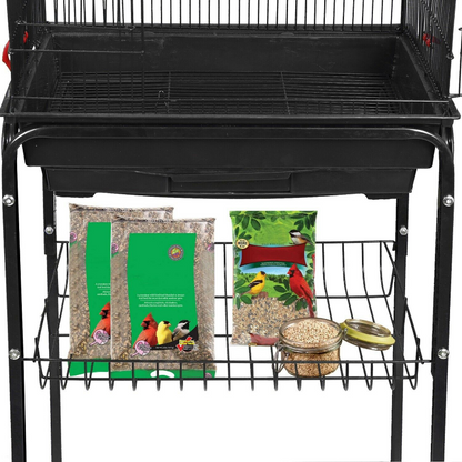 Portable Large Big Bird Cage With Wheels 59"