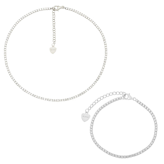 Nadine Silver Tennis Jewelry Set