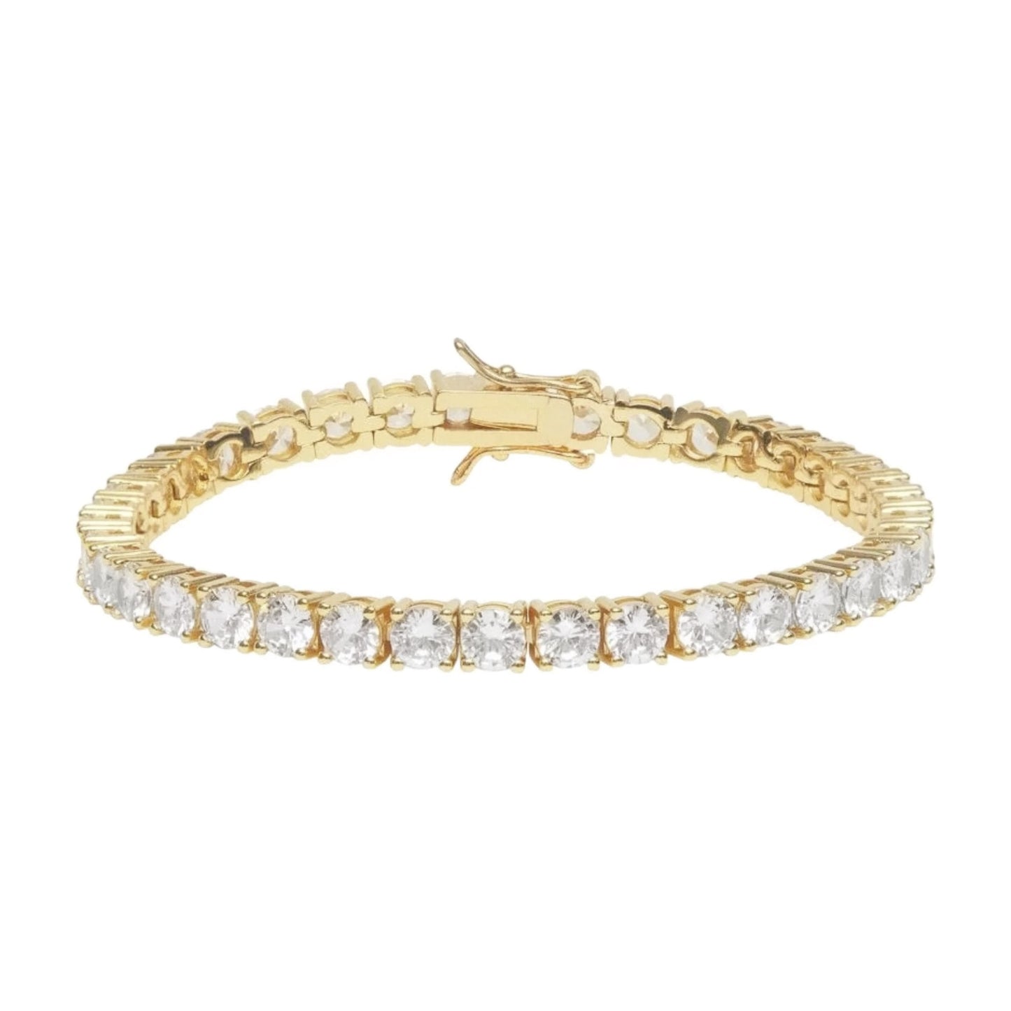 Elegant Gold Tatiana Tennis Bracelet with AAAAA Cubic Zirconia