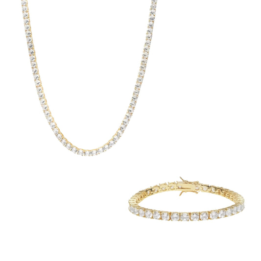 TATIANA GOLD TENNIS JEWELRY SET