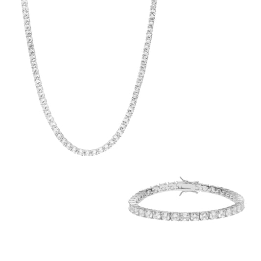 TATIANA SILVER TENNIS JEWELRY SET