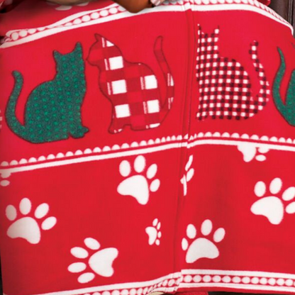 Holiday Themed Wearable Full  Zippered Sleeved Blanket