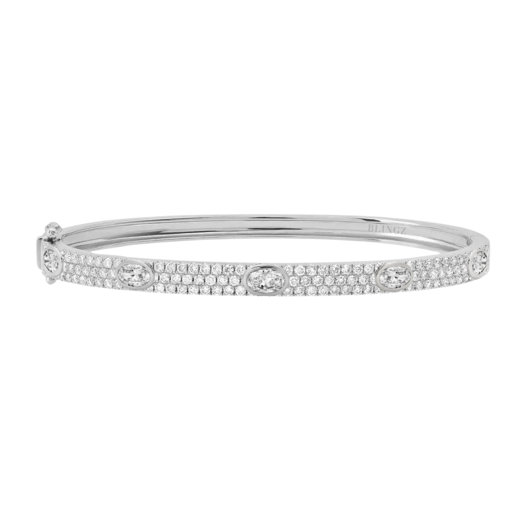 DIAMANTÈ DOLCE BANGLE - SILVER