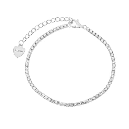 Dazzling Silver Tennis Bracelet - Nadine