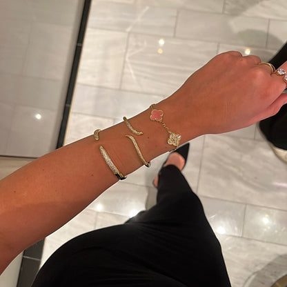 Kylie Gold Pave Cuff Bracelet