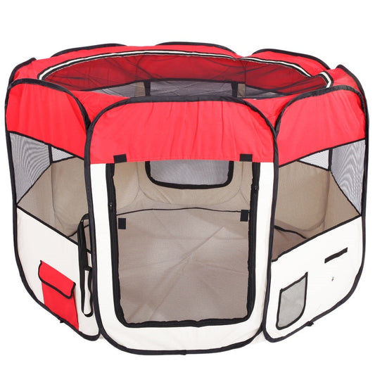 Portable Indoor Dog And Cat Playpen Kennel 35"