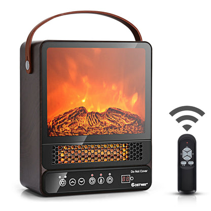 Electric Portable 3D Flame Indoor Space Heater 1500W